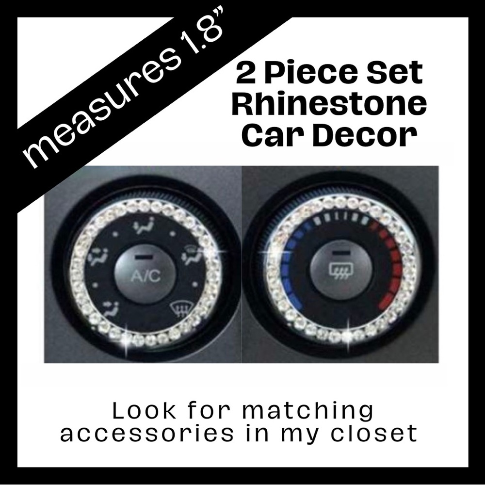 2 Piece Rhinestone Ring for Vehicle Brand New - Picture 1 of 1